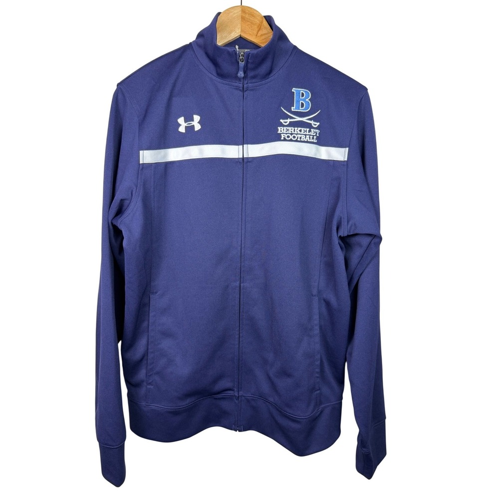 Under Armour‎ Track Jacket Mens Small Purple Berkeley Football Full Zip 1238913